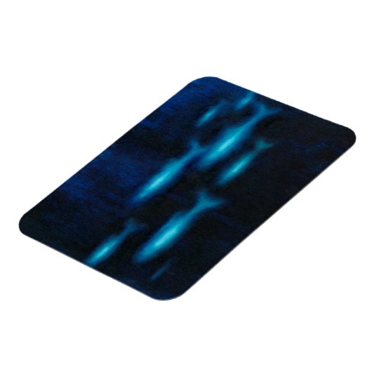 Blaue Silhouetten Magnet (Linke Seite)