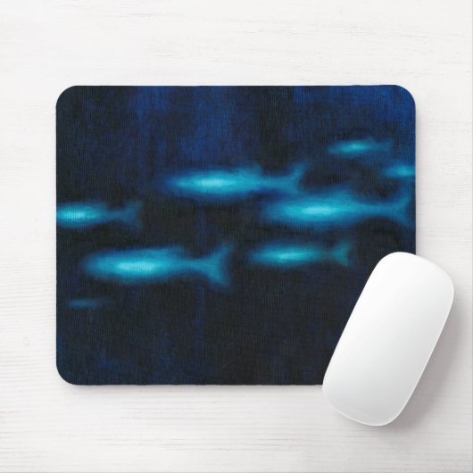Blaue Silhouetten Mousepad (Mit Mouse)