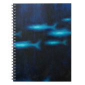 Blaue Silhouetten Notizblock (Vorderseite)