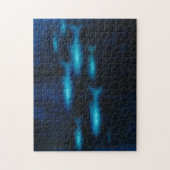 Blaue Silhouetten Puzzle (Vertikal)