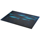Blaue Silhouetten Schneidebrett (Ecke)