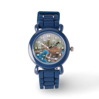 Blaue Silikonüberwachung Armbanduhr
