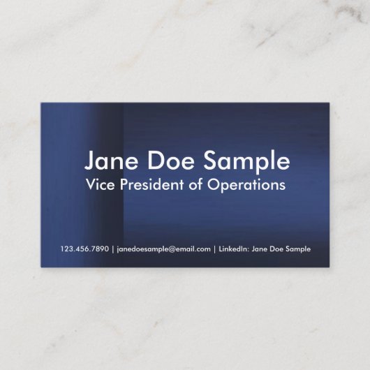 Blaue Silk Résumé Vernetzungskarten Visitenkarte (Vorderseite)