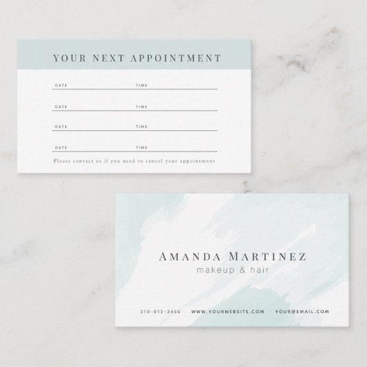 Blaue Sitzecke Karte (Vorne/Hinten)