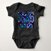 Blaue Skala Baby Strampler (Vorderseite)