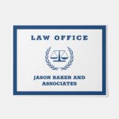 Blaue Skala der Gerechtigkeit Fußmatte (Vorderseite)