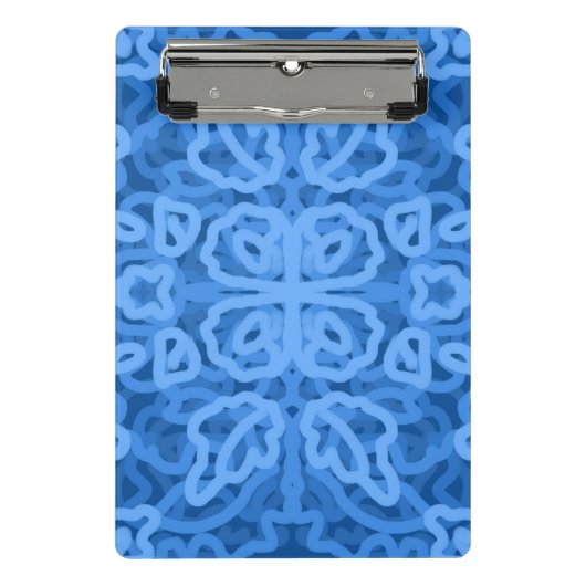 Blaue Skala Mini Klemmbrett (Vorderseite)