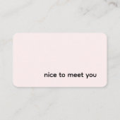 Blaue skandinavische Marine | Minimalistisch Beruf Visitenkarte (Rückseite)