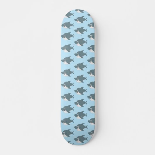 Blaue Skateboard für Haie Design (Vorne)