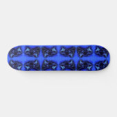 Blaue Skateboardpferde im Sternenhimmel Skateboard (Horizontal)