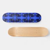 Blaue Skateboardpferde im Sternenhimmel Skateboard (Horizontal)