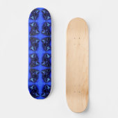 Blaue Skateboardpferde im Sternenhimmel Skateboard (Vorderseite)