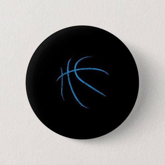 Blaue Sketll Ll Minimalistischer Sport Button (Vorderseite)