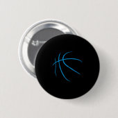 Blaue Sketll Ll Minimalistischer Sport Button (Vorne & Hinten)