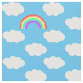 Blaue Skies Rainbows-Muster Stoff (Nahaufnahme)