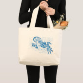 Blaue Skizze, abstrakt Jumbo Stoffbeutel (Vorderseite (Produkt))