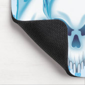 Blaue Skulls flammen Mousepad (Ecke)