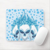 Blaue Skulls flammen Mousepad (Mit Mouse)