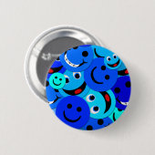 BLAUE SMILEY-COLLAGE BUTTON (Vorne & Hinten)