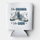 Blaue Sneakers wie Vater, wie Sohn Dosenkühler (Vorderseite)
