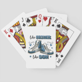 Blaue Sneakers wie Vater, wie Sohn Spielkarten