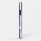 Blaue Snowy Birch Trees Case-Mate iPhone Hülle (Hinten/Rechts)