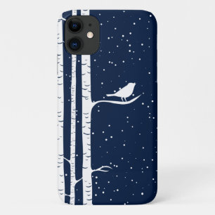 Blaue Snowy Birch Trees Case-Mate iPhone Hülle