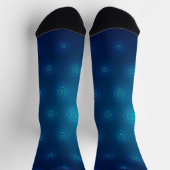 Blaue Socken mit schwarzer Zehenkappe (Oben)