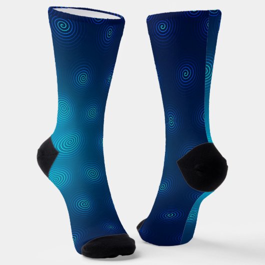 Blaue Socken mit schwarzer Zehenkappe (Gewinkelt)