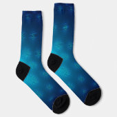 Blaue Socken mit schwarzer Zehenkappe (Rechts)