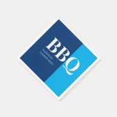 Blaue Sommer-BBQ-Party  Serviette (Ecke)