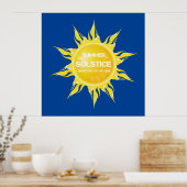 Blaue Sommersonne am längsten Tag des Jahres Poster (Küche)