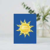 Blaue Sommersonne am längsten Tag des Jahres Postkarte (Stehend Vorderseite)