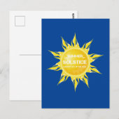 Blaue Sommersonne am längsten Tag des Jahres Postkarte (Vorne/Hinten)