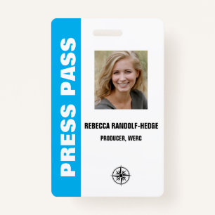 BLAUE SONDERVERANSTALTUNG PRESSEPASS UND Foto I.D. Ausweis