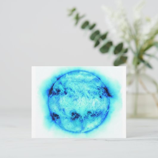 Blaue Sonne Postkarte (Stehend Vorderseite)