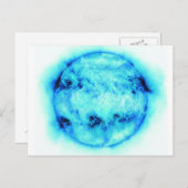 Blaue Sonne Postkarte (Vorne/Hinten)