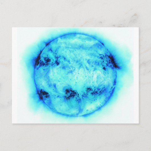Blaue Sonne Postkarte (Vorderseite)