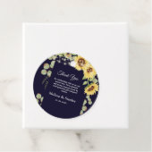 Blaue Sonnenblume Eukalyptus String Lights Hochzei Geschenkanhänger (Beispiel)