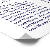 Blaue Sonnenblume Hochzeitsplan 16 Poster (Ecke)