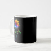 Blaue Sonnenblume Hummingbird Kaffeetasse (Vorderseite Links)