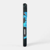Blaue Sonnenblume *Personalize* iPhone Hülle (Rechte Seite)