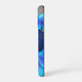 Blaue Sonnenblume *Personalize* iPhone Hülle (Linke Seite)