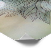 Blaue Sonnenblume Poster (Ecke)