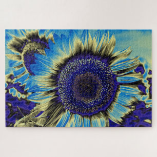 Blaue Sonnenblume Puzzle