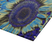 Blaue Sonnenblume Schneidebrett (Ecke)