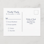 Blaue Sonnenblume/UAWG Hochzeit Postkarte (Rückseite)