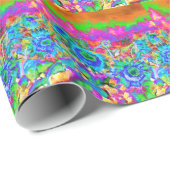 Blaue Sonnenblumen Geschenkpapier (Rolleneckpunkt)