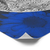 Blaue Sonnenblumen Ihrem Foto Personalisiert Poster (Ecke)