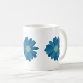 Blaue Sonnenblumen Kaffeetasse (VorderseiteRechts)